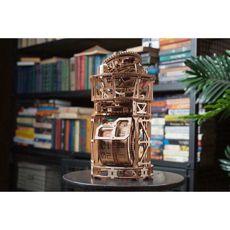 強強滾-Ugears 陀飛輪 宇宙仰望者 (送砂紙) 木製機械座鐘 頂級鐘錶工藝 彷彿天文台 烏克蘭