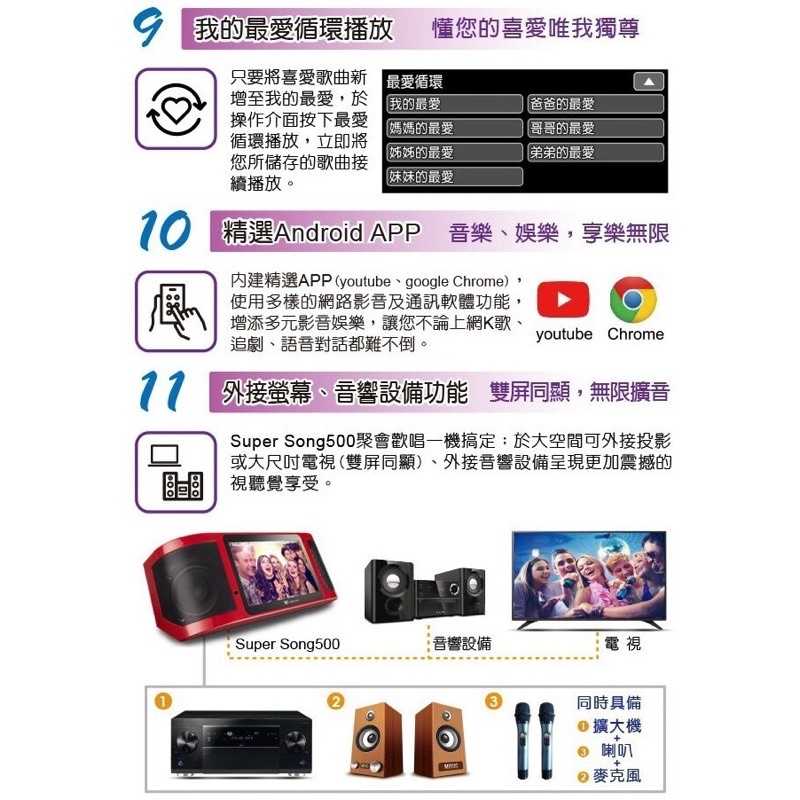 x 強強滾-GoldenVoice 金嗓 Super Song 500 攜帶式多媒體伴唱機 (1年保固) 卡拉OK