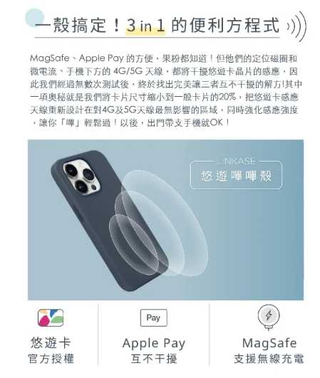 強強滾優選~ ABSOLUTE悠遊卡官方授權MagSafe的手機殼專為果粉而生—i15Pro