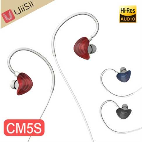 【UiiSii】CM5S (單體較小適用女性) 雙動圈石墨烯振膜入耳式線控耳機