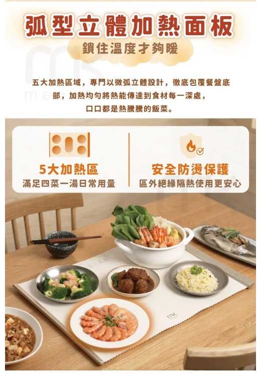 強強滾優選~Meekee智能恆溫暖菜板 / 可捲收速熱暖菜板
