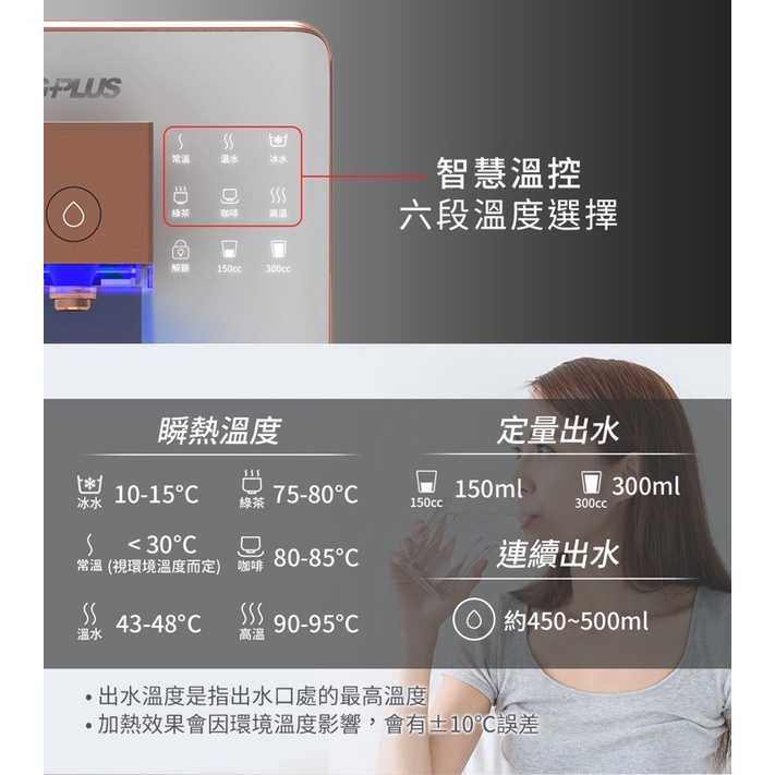 強強滾-【G-PLUS 拓勤】GPLUS 冰溫熱純喝水尊爵版RO逆滲透瞬熱開飲機 GP-W02HR