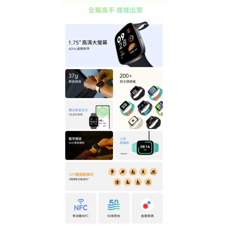 強強滾生活 小米 Redmi Watch 3 紅米手錶3 陸版 支援NFC 小愛同學