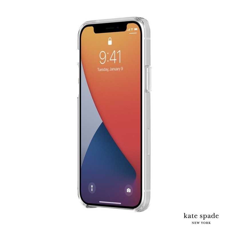 強強滾-Kate Spade iPhone12/12Pro 6.1吋彩虹雛菊+白色鑲
