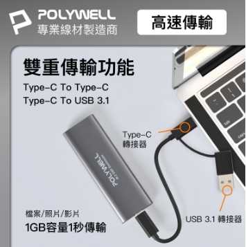 強強滾優選~ POLYWELL M.2 SSD行動硬碟外接盒