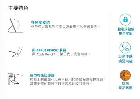 強強滾優選~ Speck iPad Pro 2022 12.9吋第6/第5代 Balance Folio多角度防摔側翻保