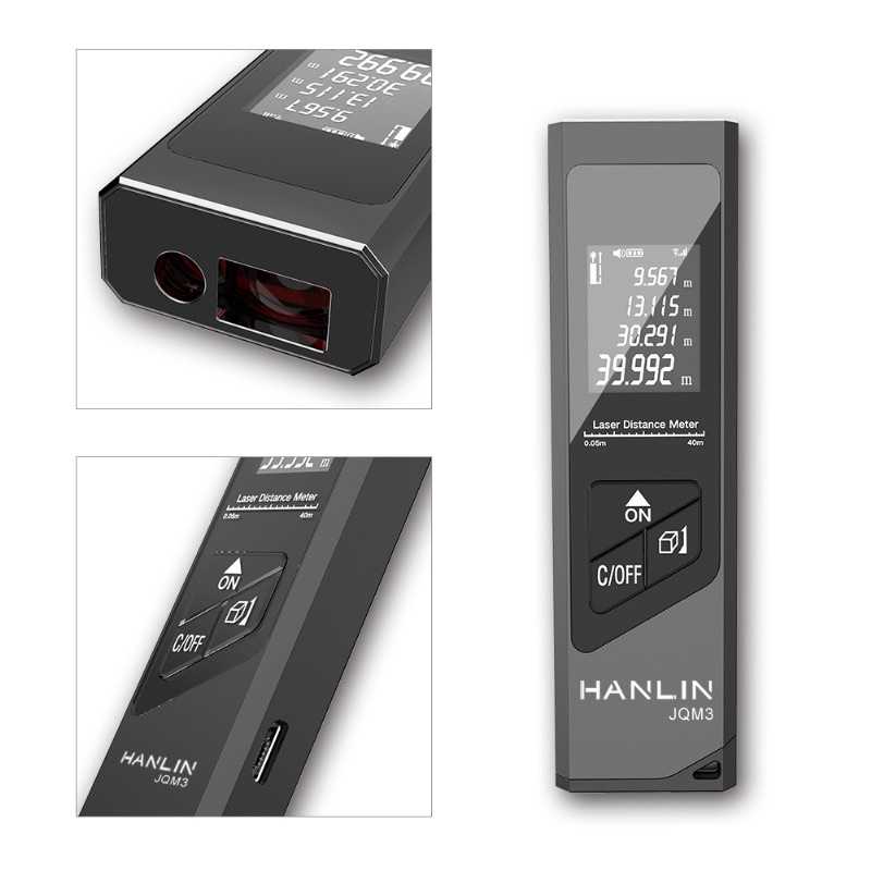 強強滾-HANLIN-JQM3 真小口袋迷你測距儀40米 電子水平儀 距離 雷射測距