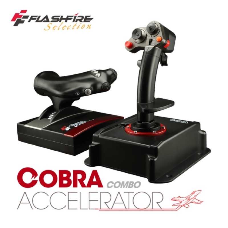 強強滾-FlashFire Joystick V5遊戲飛行搖桿組(含推進器) 模擬飛行