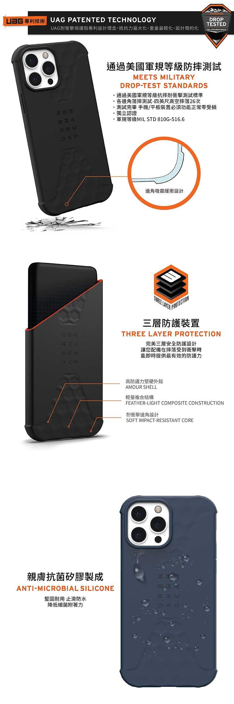強強滾優選~UAG iPhone 13 Pro Max 耐衝擊輕薄矽膠保護殼