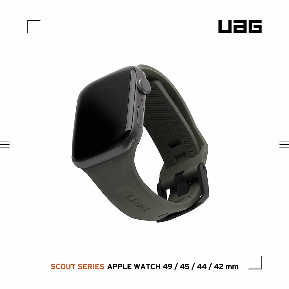 強強滾優選~ UAG Apple Watch 42/44/45/49mm 潮流矽膠錶帶