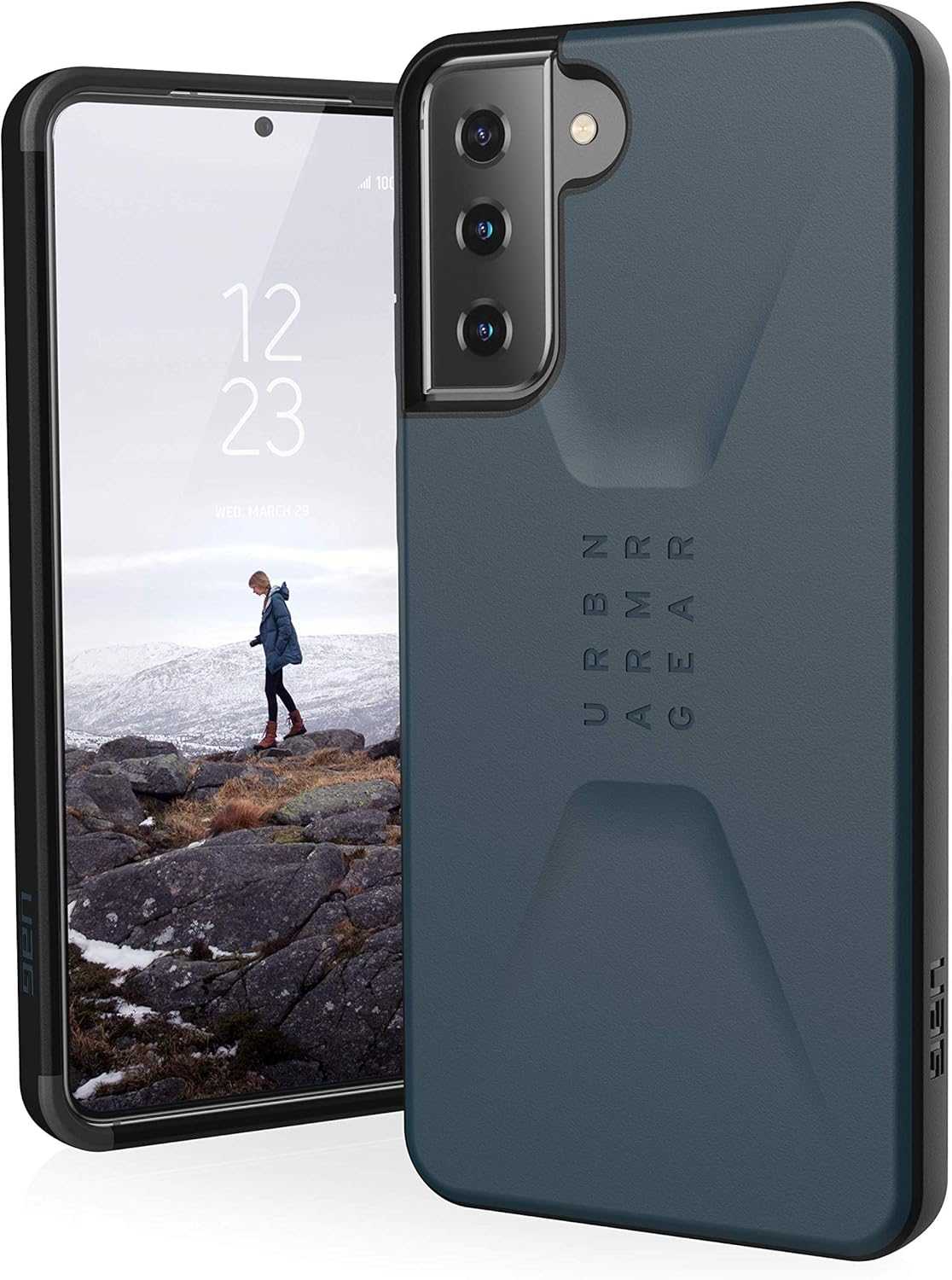 UAG 三星 Galaxy S21 Plus 手機殼 黑色 軍規保護套[7.7 吋螢幕] 皮套