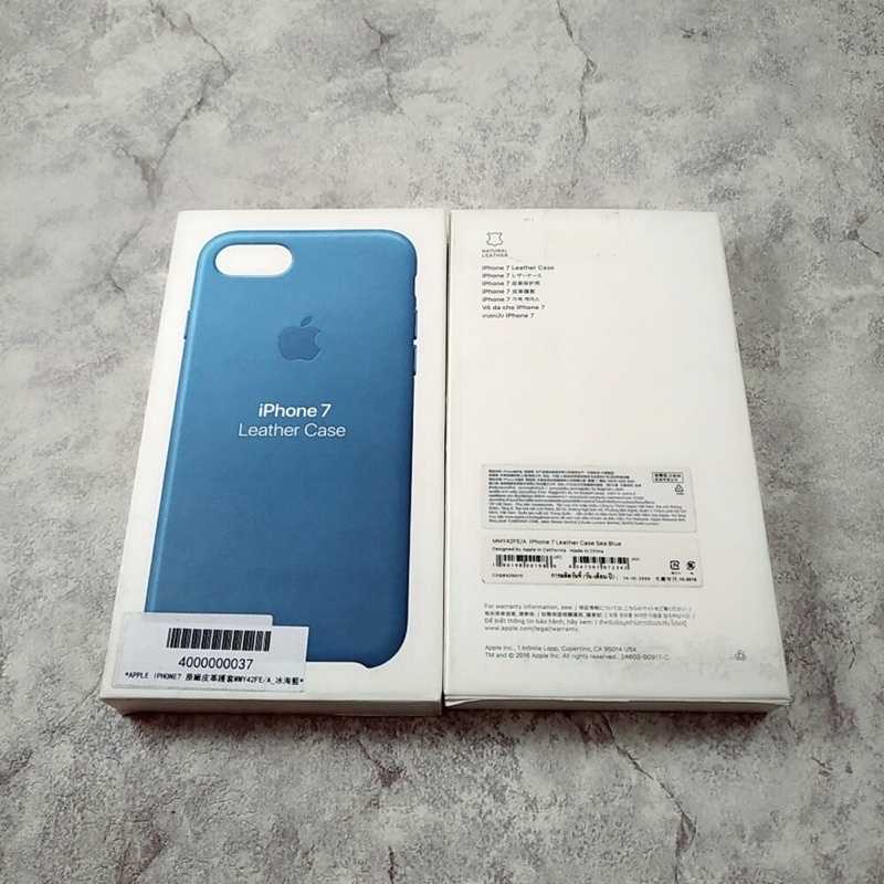 x  APPLE iPhone 7 原廠 皮革護套 MMY42FE/A - 冰海藍
