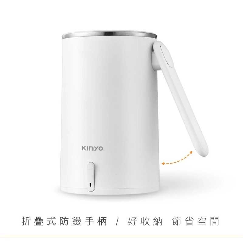 強強滾生活 KINYO 0.6L隨身不鏽鋼快煮壼 304不鏽鋼熱水壺 加熱壺 隨行旅行 露營 煮水煮咖啡 AS-HP65