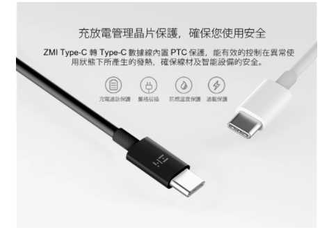 強強滾~現貨小米 紫米1.5米 USB-C 轉USB-C PD充電線