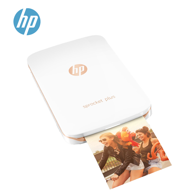 (超值組) HP Sprocket Plus 迷你印相機(白) + 原廠相紙2入(整組共50張) 強強滾