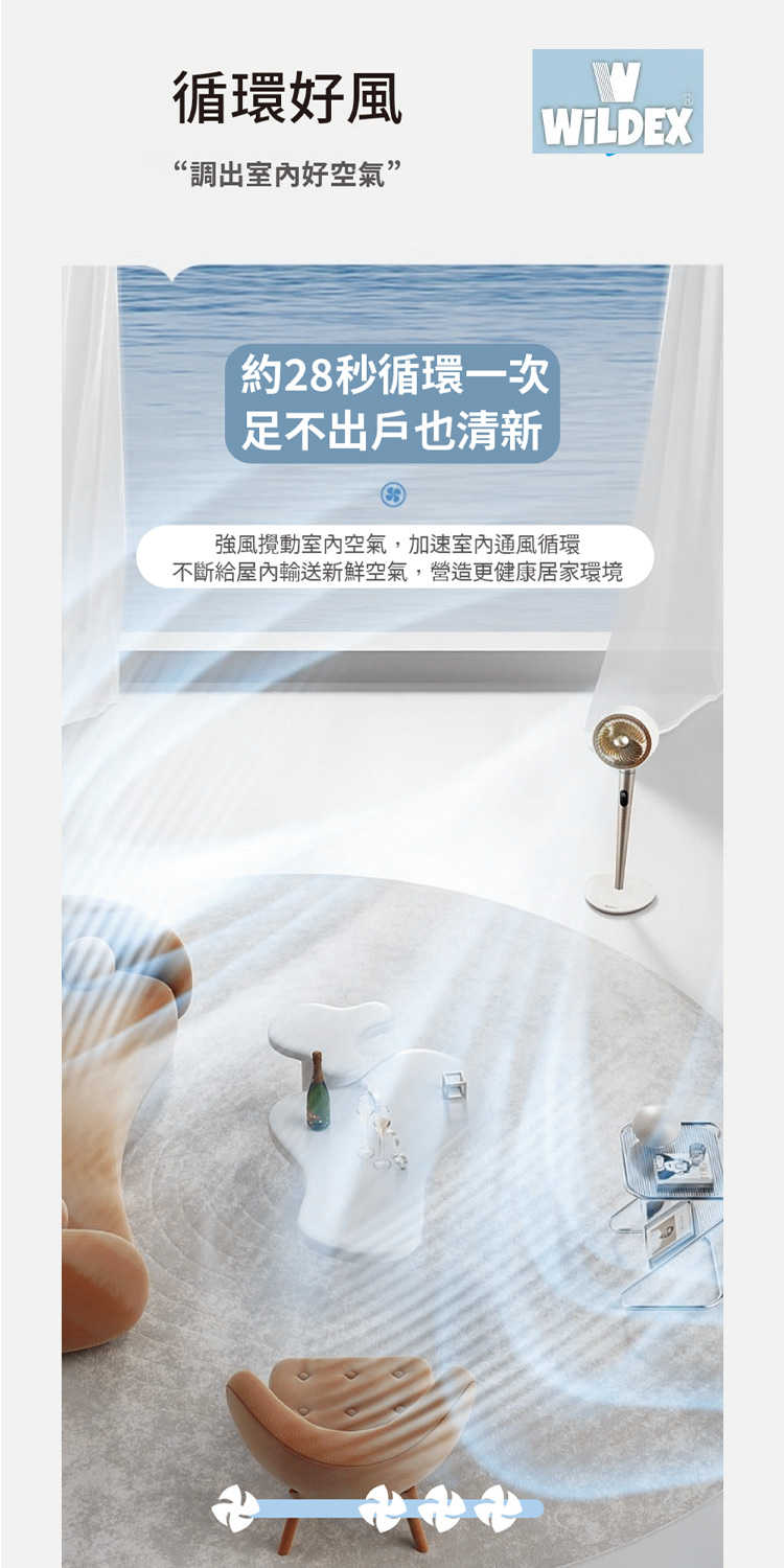 強強滾優選~ PowerRider Wildex Air31-BT可充電式循環扇