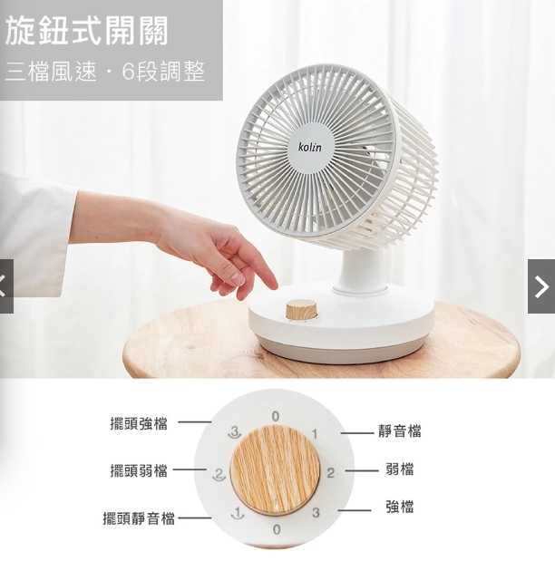 強強滾優選~【Kolin歌林】7吋擺頭增流循環扇 風扇 循環扇靜音風扇 AC扇