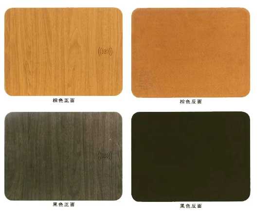 強強滾優選~ 15W高質感皮質木紋無線快充滑鼠墊_無線快充_Android、iphone12以後 適用