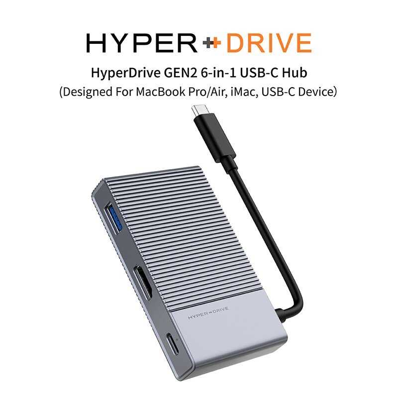 強強滾-HyperDrive GEN2 6-in-1 USB-C hub