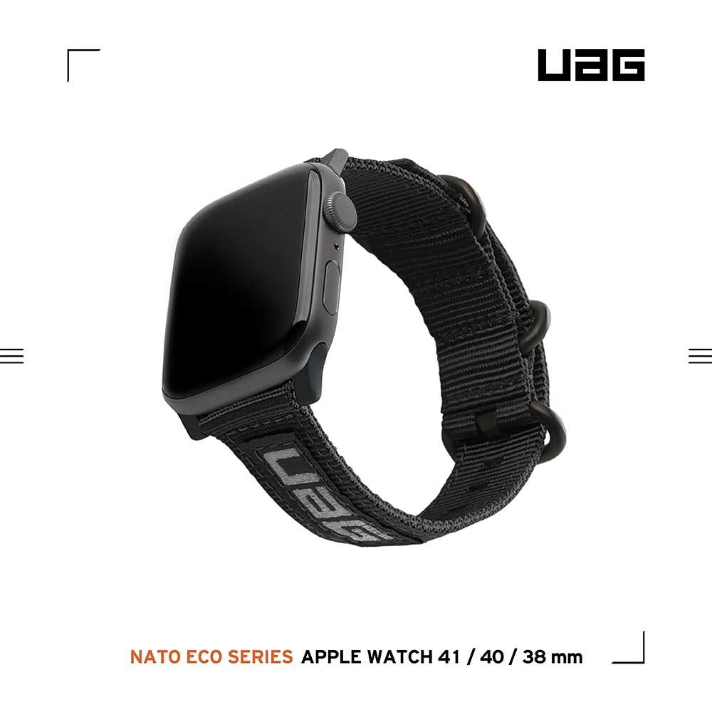 強強滾優選~ UAG Apple Watch 38/40/41mm Nato環保錶帶-黑