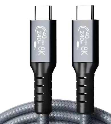 強強滾優選~ Type-C to C USB4.0充電傳輸8K影音240W快充PD3.1編織數據線iPhone15