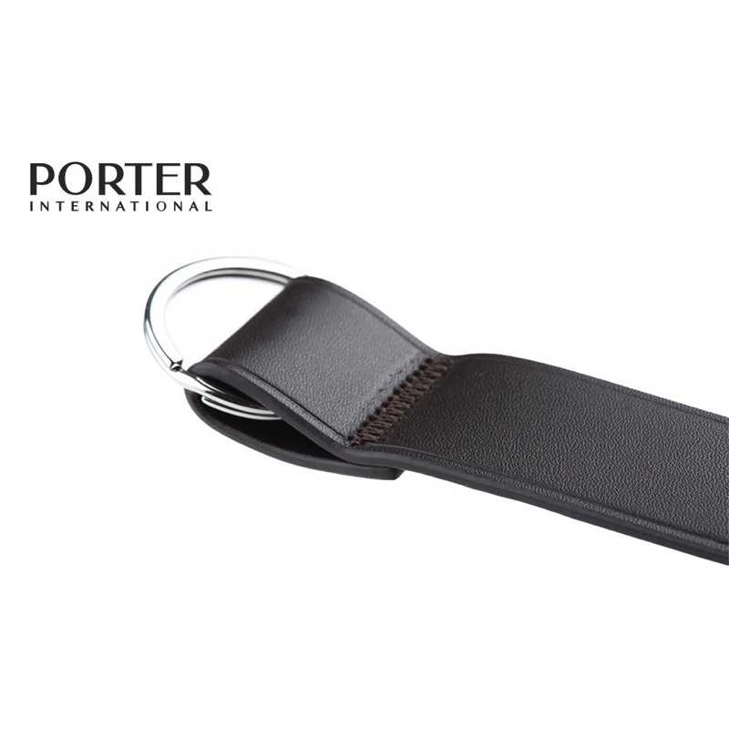 強強滾生活 【PORTER INTERNATIONAL】真皮鑰匙圈(咖啡)