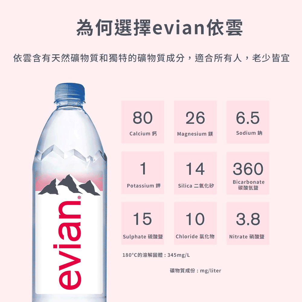 強強滾優選~法國evian天然礦泉水/依雲/愛維養天然礦泉水500mlx24瓶