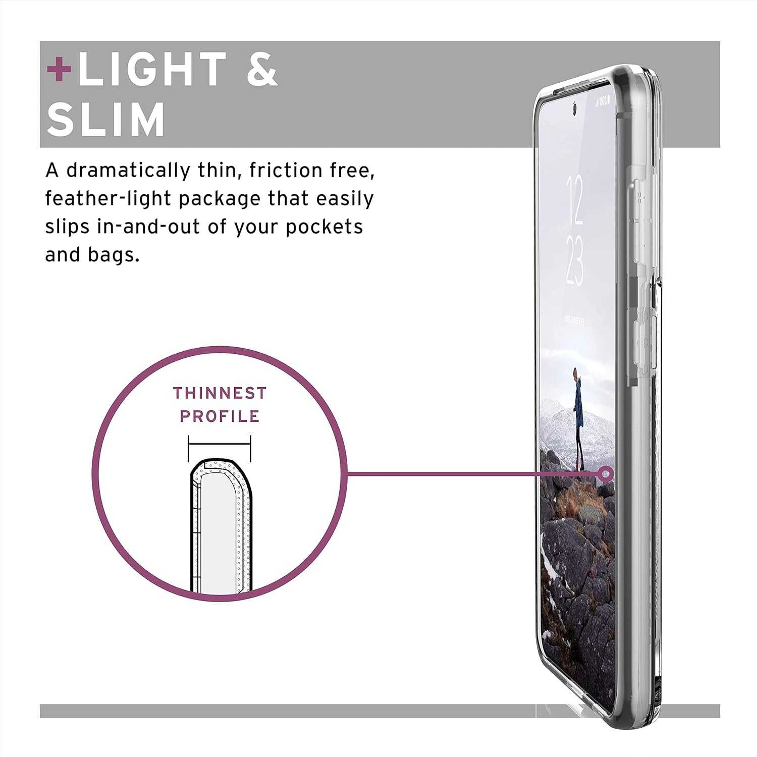 Uag Samsung Galaxy S21 ultra保護套 [6.2 吋螢幕] 纖薄合身透明耐衝擊手機殼 殼 皮套