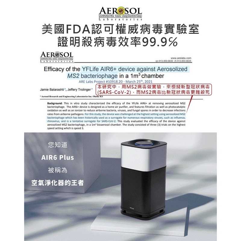 強強滾-【圓方生活│YFlife】AIR6 Plus 空氣淨化器