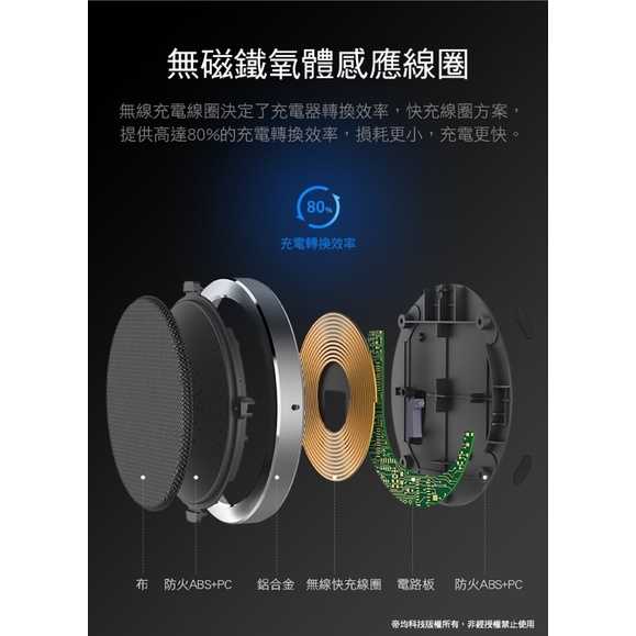 rock space W1 Pro 快充無線充電盤 手機無線充電