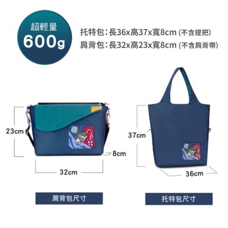強強滾-seisei 遛遛包_斜背包+托特包二合一多功能收納，超輕量防潑水，台灣製