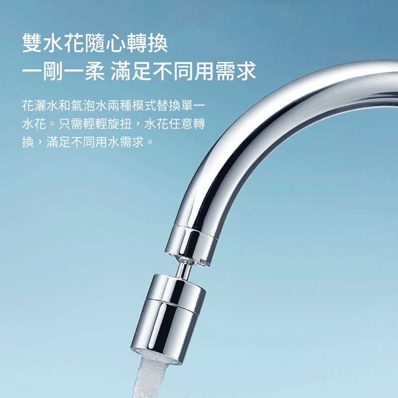 強強滾生活  小米有品-大白雙功能龍頭水嘴 起泡器 水龍頭轉接