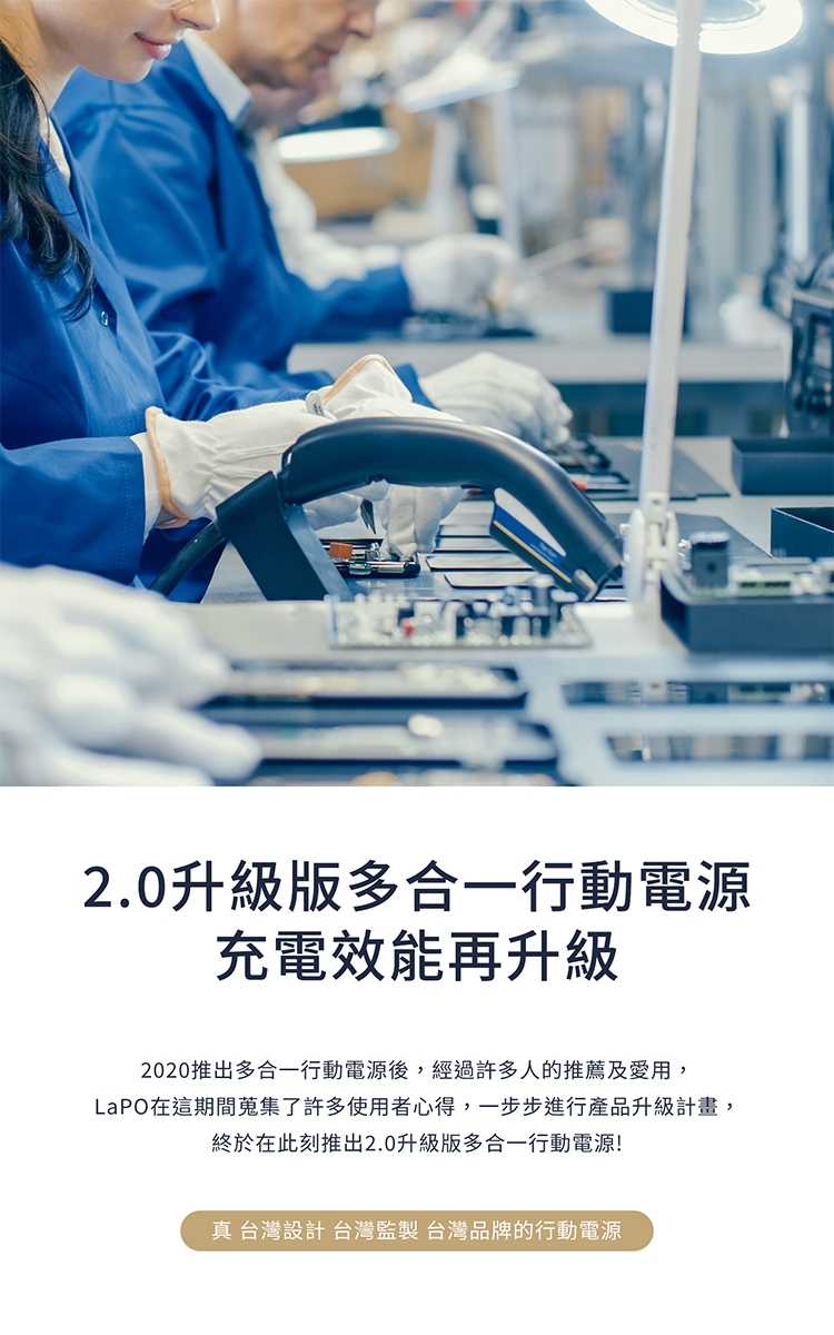 強強滾嚴選~【LaPO】多功能無線充行動電源