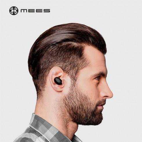 日本MEES Fit1C 迷你無線藍芽耳機 藍牙耳機 通話學習耳機 白 雙耳藍芽 翻譯耳機