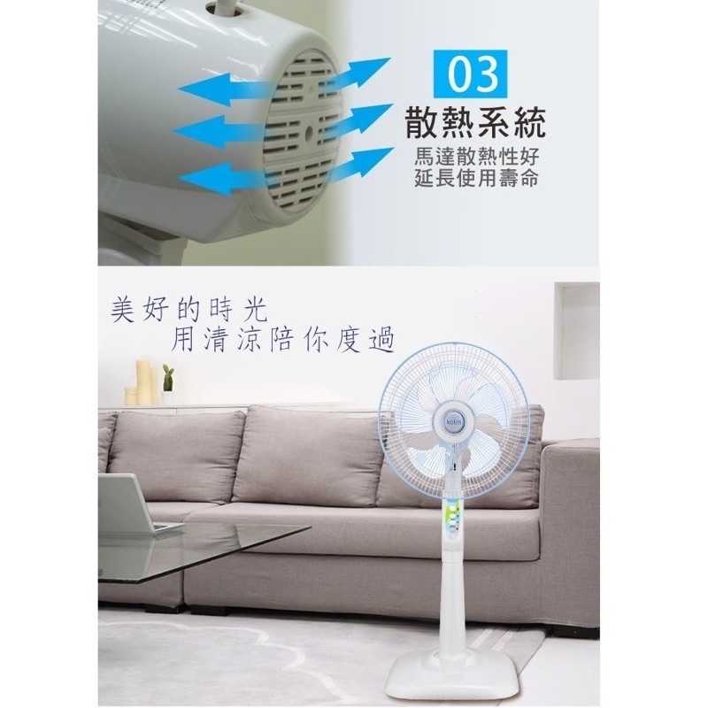 強強滾-KOLIN 歌林 14吋立扇 靜音電風扇 KF-LN1417 節能省電馬達 循環扇