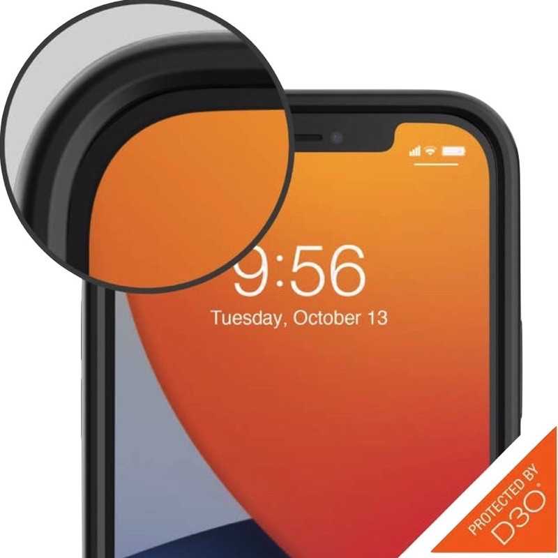 強強滾-Gear4 iPhone 12 mini 5.4吋 BatterSea 抗菌防摔條紋殼 5米防摔 黑/橘色