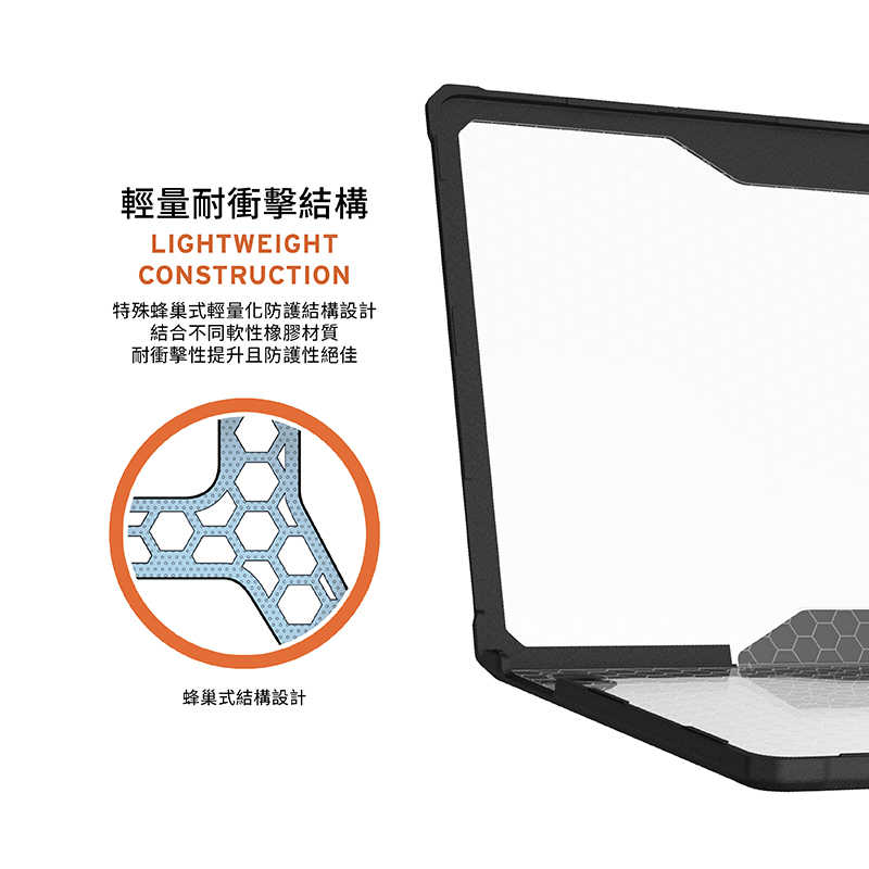 強強滾優選~UAG Macbook Air 15吋（2023-2025）耐衝擊保護殼-全透明(M2/M3/M4保護殼)