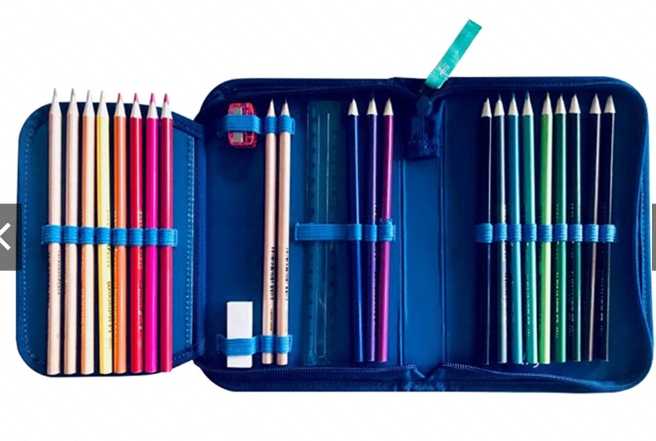 強強滾優選~【Frii自由】唯美筆盒｜湛藍海洋｜大容量收納