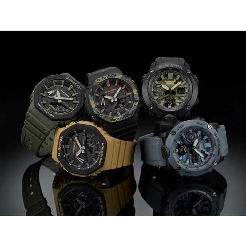 強強滾-【CASIO】卡西歐 G-SHOCK 農家橡樹 八角造型 200米防水 運動雙顯錶 GA-2100SU-1A