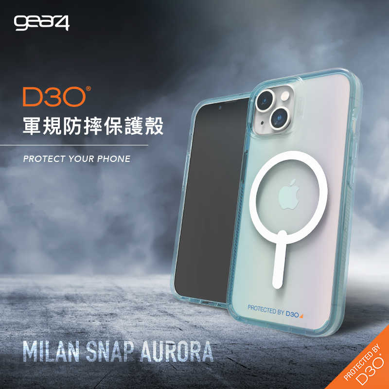 強強滾優選~ Gear4【iPhone 14 6.1吋】D3O® Milan Snap 米蘭磁吸款透明極光防摔保護殼
