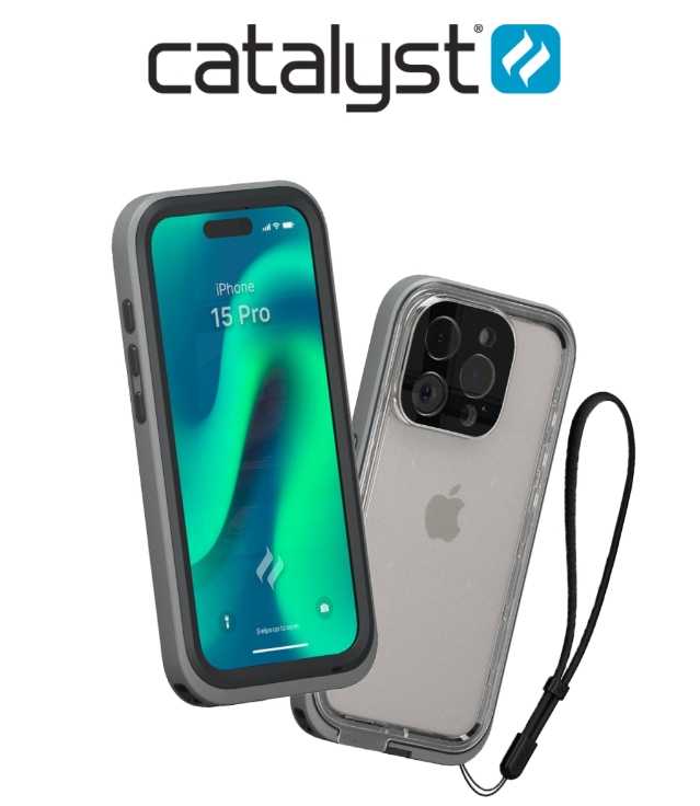 強強滾優選~ CATALYST iPhone15 Pro (3顆鏡頭) 完美四合一防水保護殼 -灰色