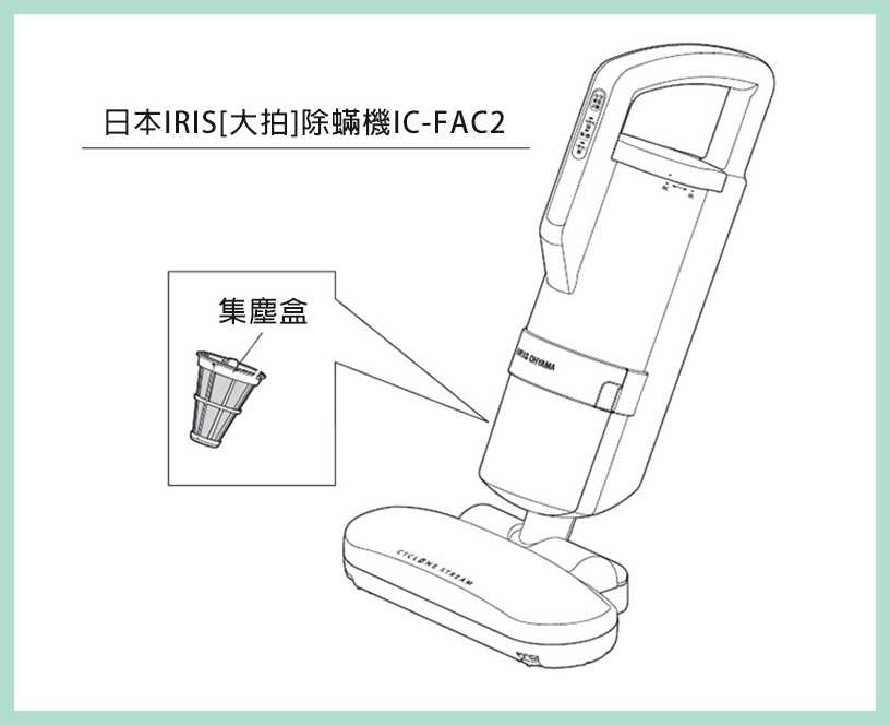 強強滾-日本IRIS IC-FAC2除蟎機(大拍)集塵盒/過濾網-2入(CF-FS2) 副廠