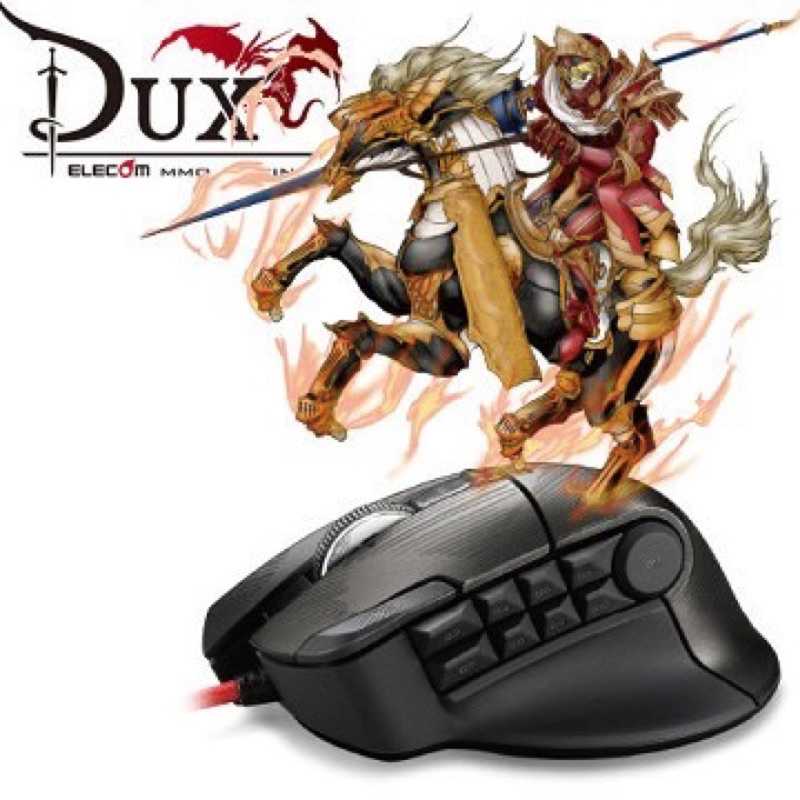 強強滾-ELECOM DUX [M-DUX50BK] 遊戲滑鼠 電競 滑鼠 按鍵款 (14按鍵四向滾輪)有線