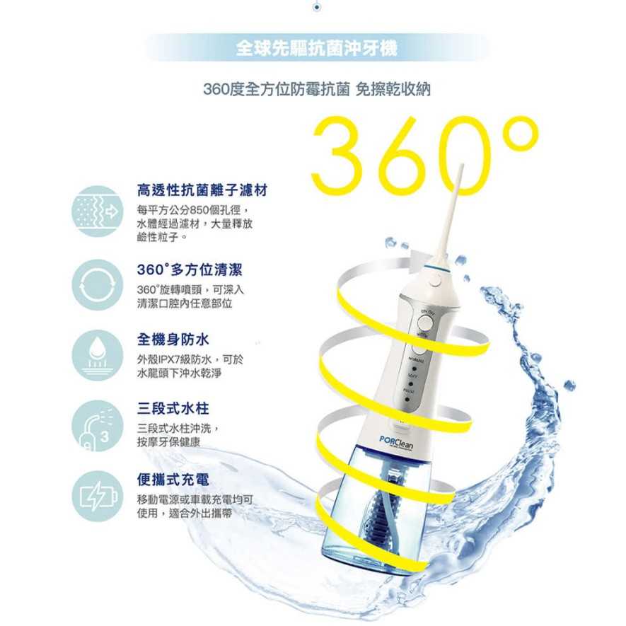 強強滾-攜帶型充電式天然抗菌沖牙機(MD-20) 洗牙 牙線