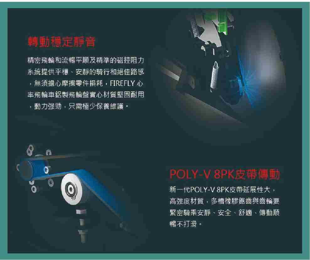 強強滾-Firefly Bike心率飛輪健身車-AP1000