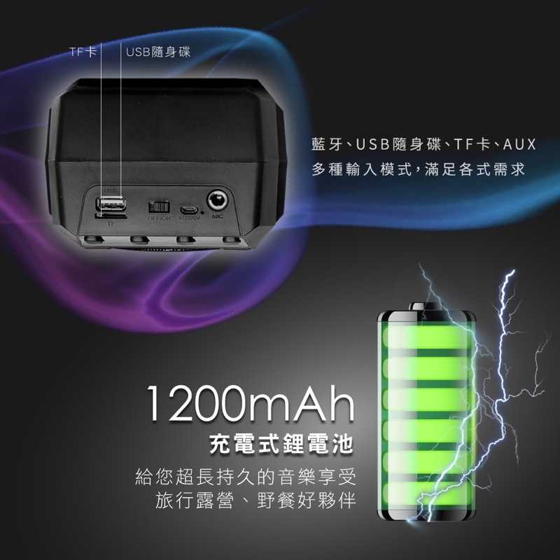 強強滾-KINYO 多功能輕巧藍牙5.0卡拉OK麥克風音箱喇叭 專業擴大讀卡USB立體音響