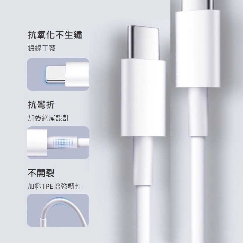 強強滾-加粗 PD快充線 適用iPad iPhone 13 12 11 X 8 轉Type-C 哀鳯 充電線 傳輸線