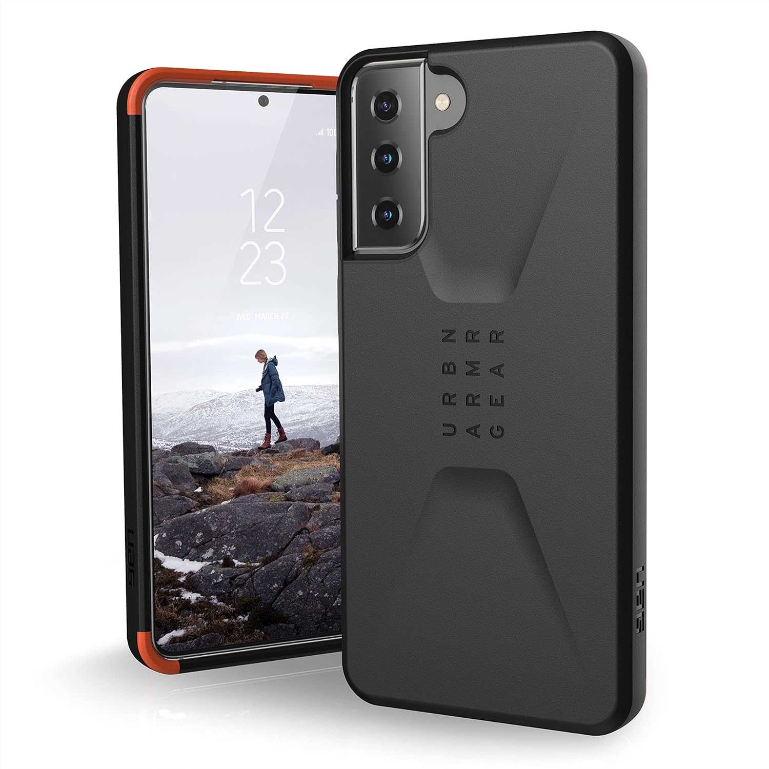 UAG 三星 Galaxy S21 Plus 手機殼 黑色 軍規保護套[7.7 吋螢幕] 皮套