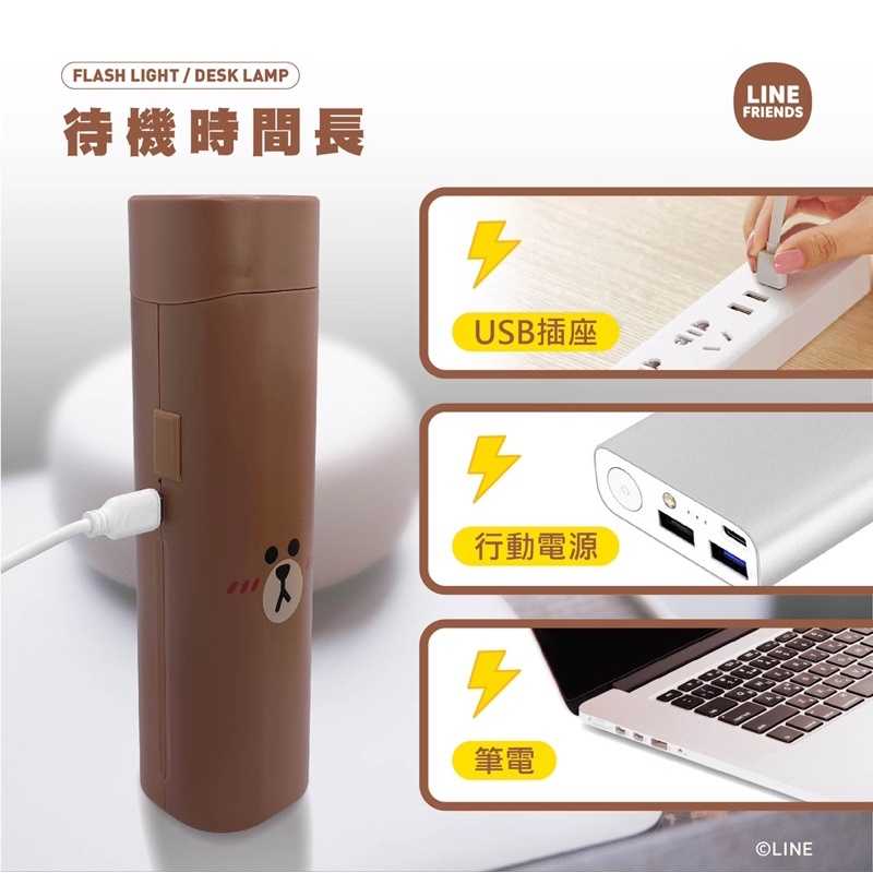 強強滾-BROWN \u0026 FRIENDS創意手電筒LED檯燈