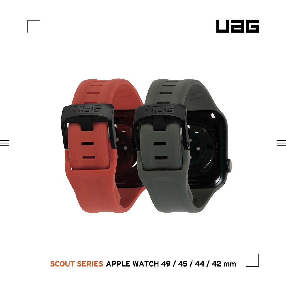 J~ UAG Apple Watch 42/44/45/49mm 潮流矽膠錶帶